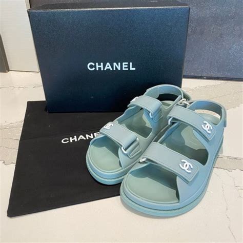 chanel 2020 velcro dad beach sandals|chanel velcro sandals.